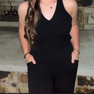 black jumpsuit